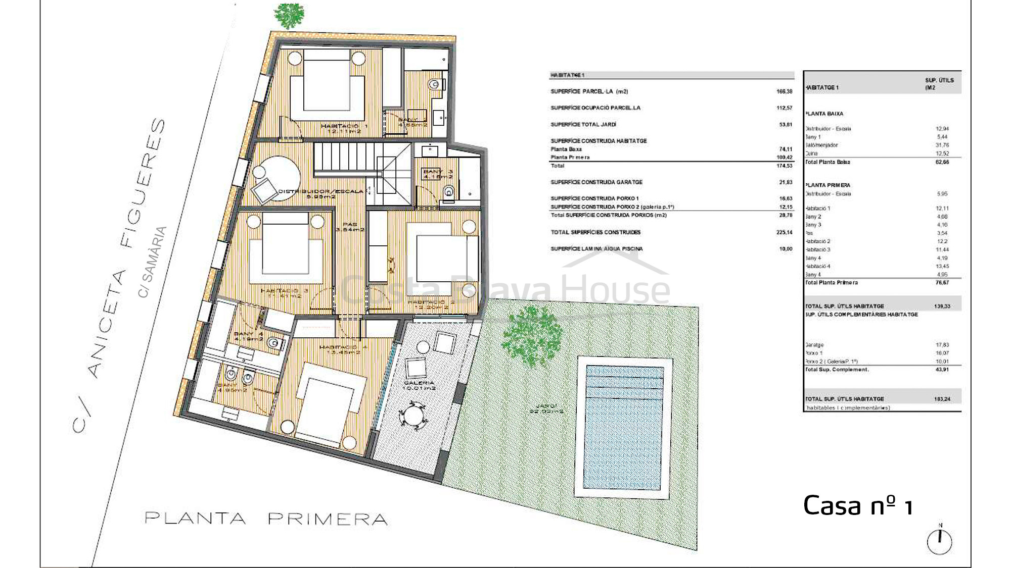 Maison de nouvelle construction à Pals. Piscine privée et jardin