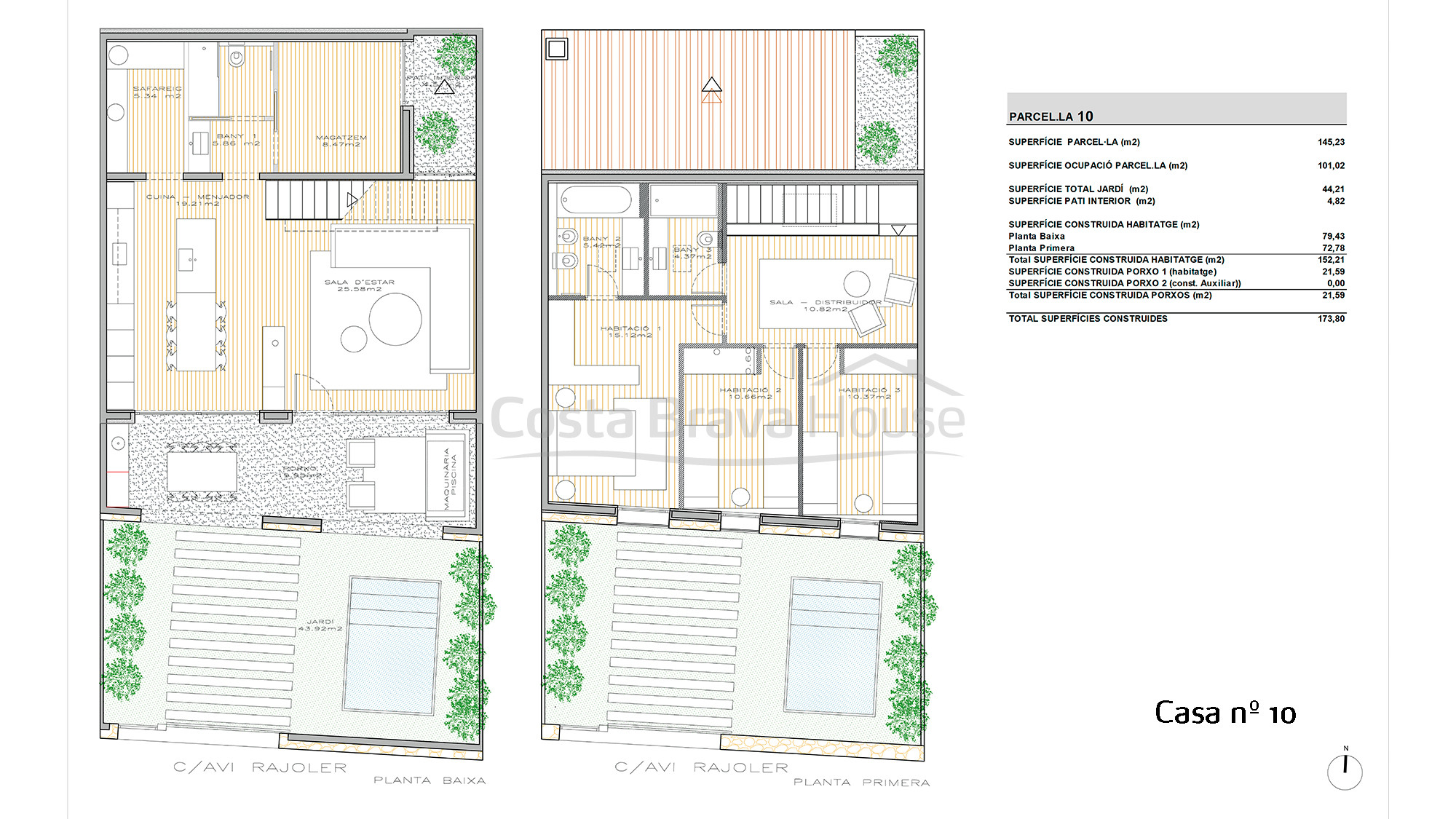 Maison de nouvelle construction à Pals. Piscine privée et jardin