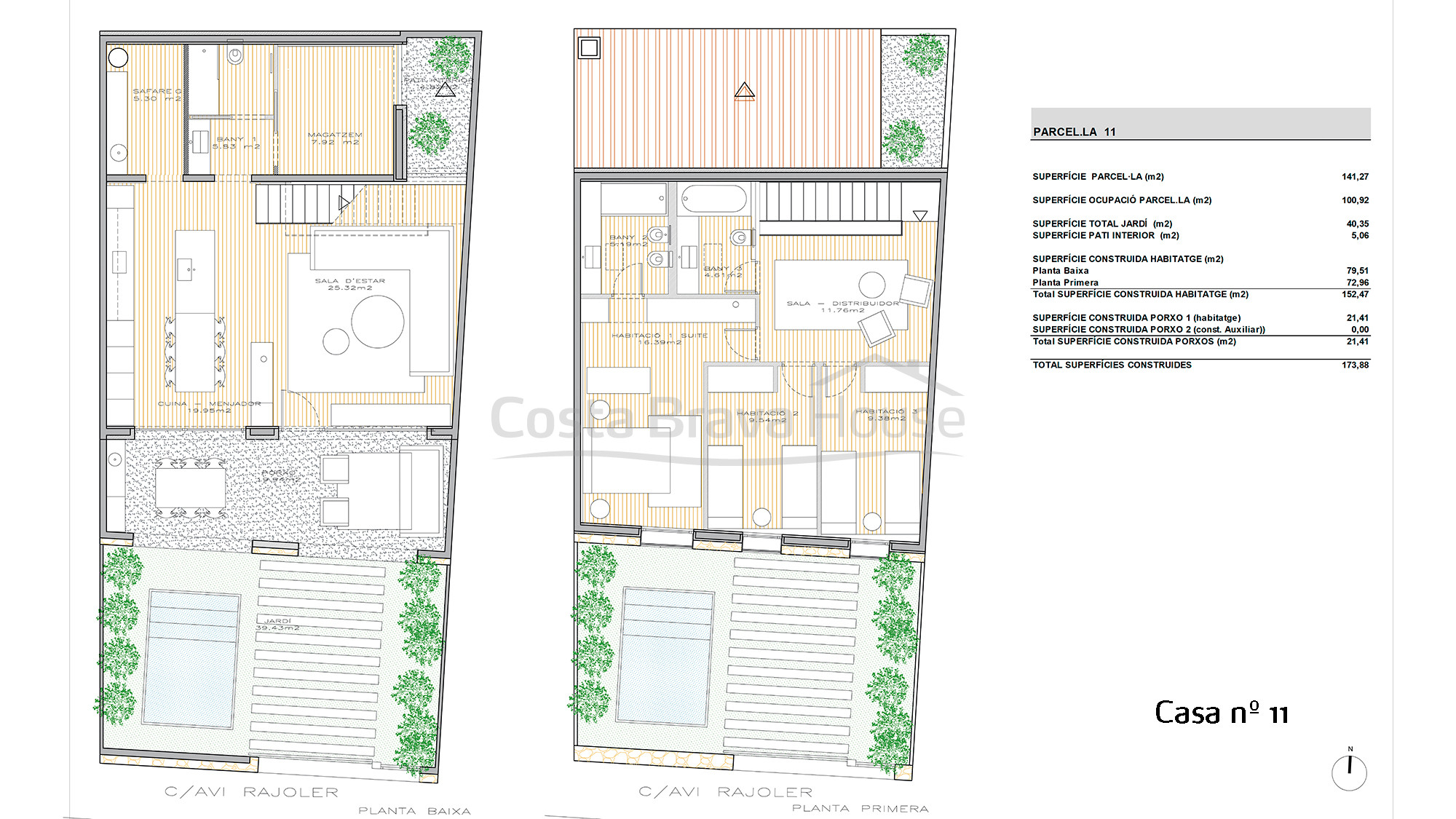 Maison de nouvelle construction à Pals. Piscine privée et jardin