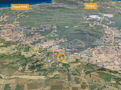 Terrain exclusif de 2.842 m² à vendre dans l'historique Pals (Costa Brava). Plusieurs possibilités de développement.