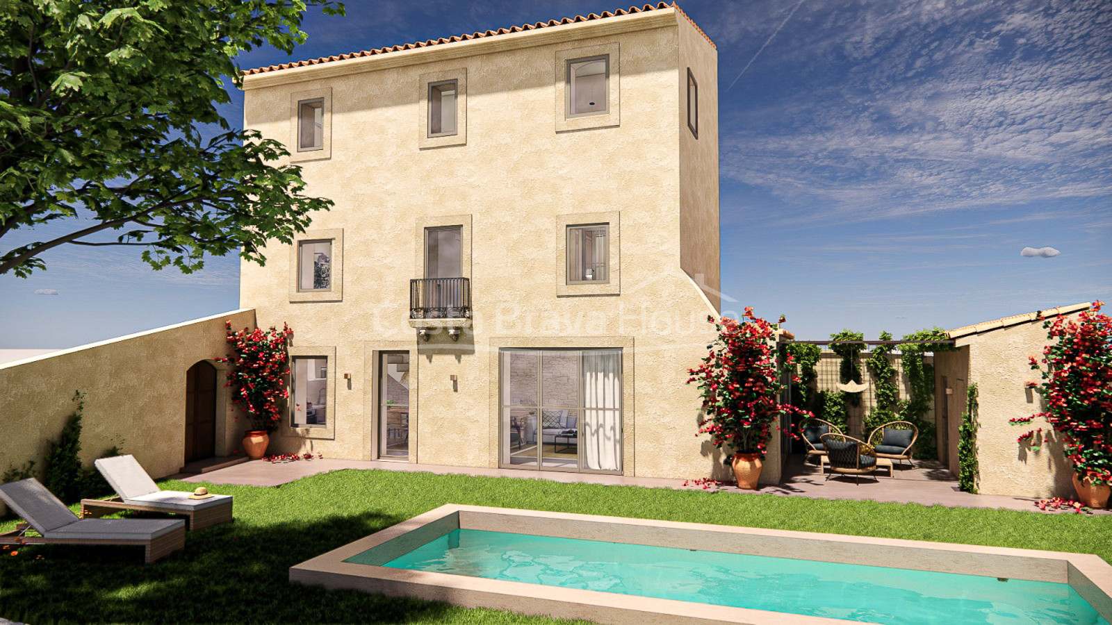 Maison de village à Palafrugell avec piscine et jardin